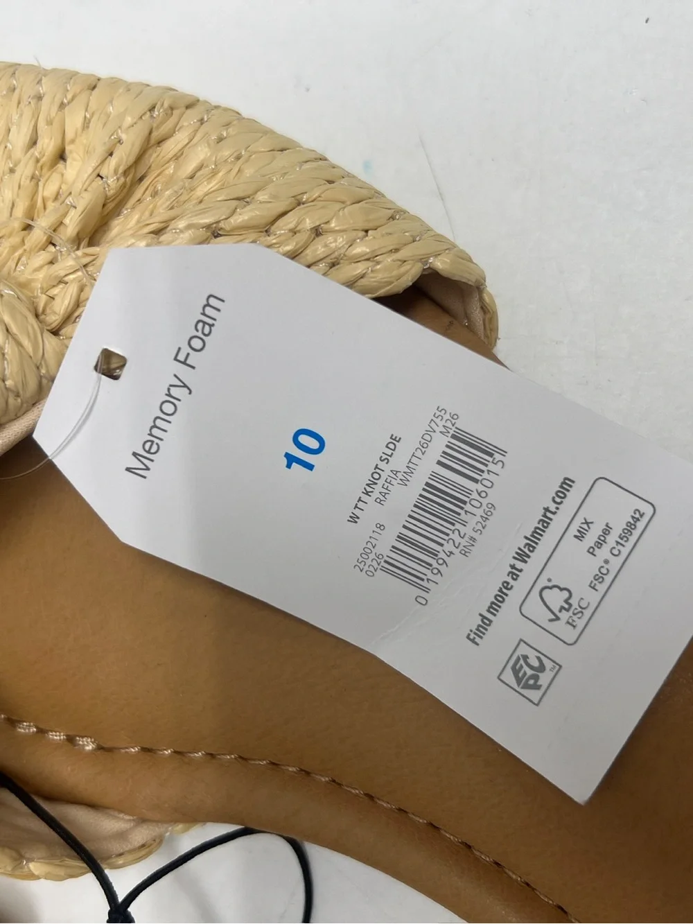Time and Tru  Knot Slide Sandals in Tan